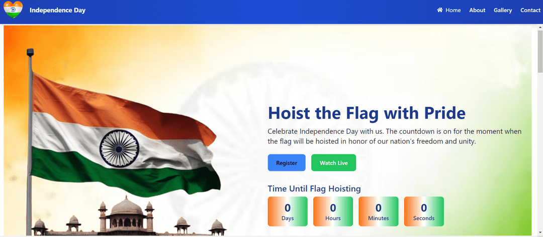 Independence Day Theme Website
